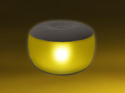 SCHWAIGER 660180 Sitzhocker LED Outdoor Sitzkissen Pouf Loungemöbel Gartenhocker Bodenkissen Fusshoc