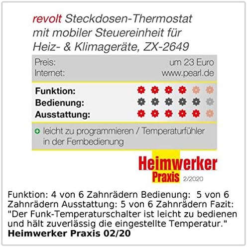 revolt Funkthermostat: Steckdosen-Thermostat mit mobiler Steuereinheit für Heiz- & Klimagerät (Tempe