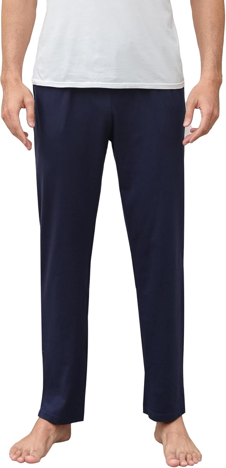 2er-Pack Schlafanzughose Herren Lang Leichte Pyjamahose aus Baumwolle Loungewear Hosen Schlafhose Fr