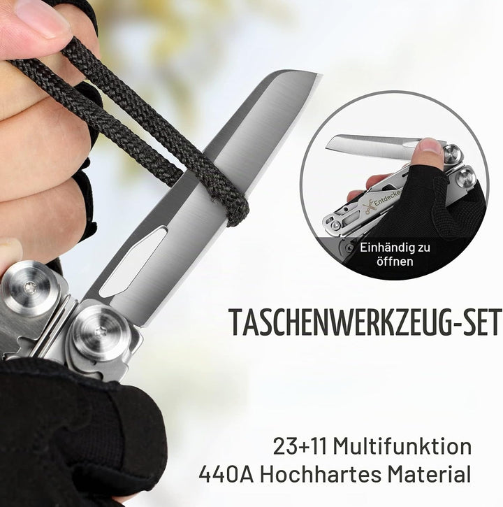 MIAOKE Multitool 23 in 1 with Premium Gift Box, Screwdrivers Saw Screwdrivers Bottle Opener Pliers C