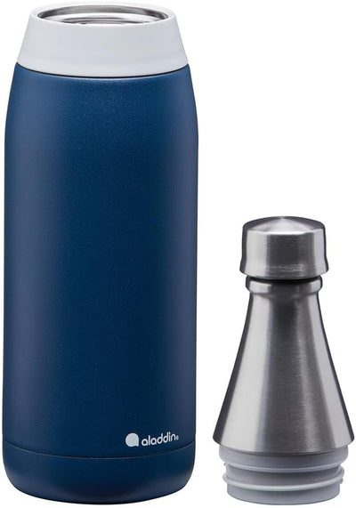 Aladdin Fresco Thermavac Trinkflasche Edelstahl 0.6L Deep Navy – Thermosflasche Auslaufsicher - Hält