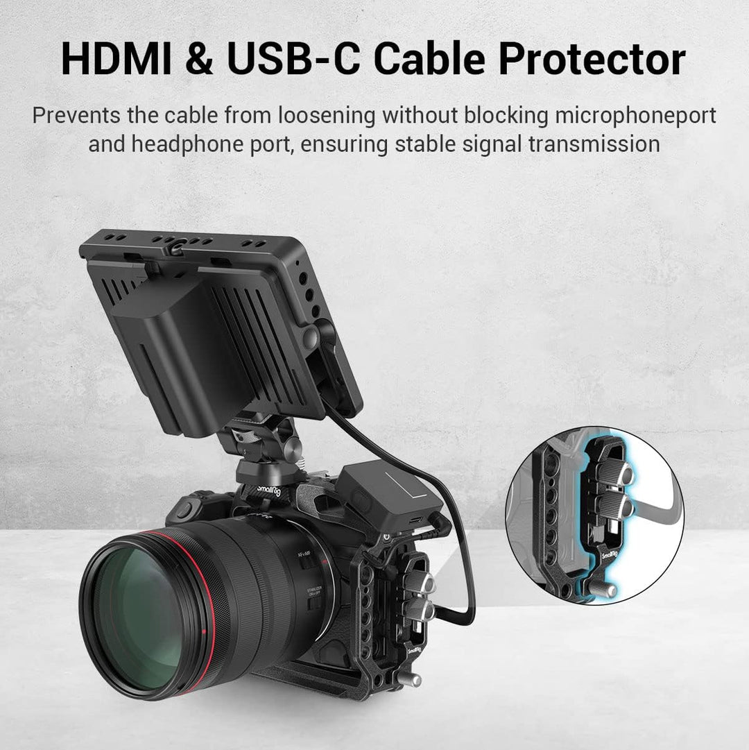 SMALLRIG Camera Cage R5 & R5 C & R6 Halbkäfig, Kamerakäfig mit Kabelklemme für Canon R5 & R5 C & R6-