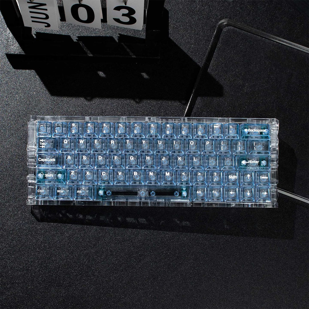 Sumgsn Mechanische Tastatur Gehäuse Transparentes Tastaturgehäuse Kompatibel mit Wooting60/HM66/Mad6