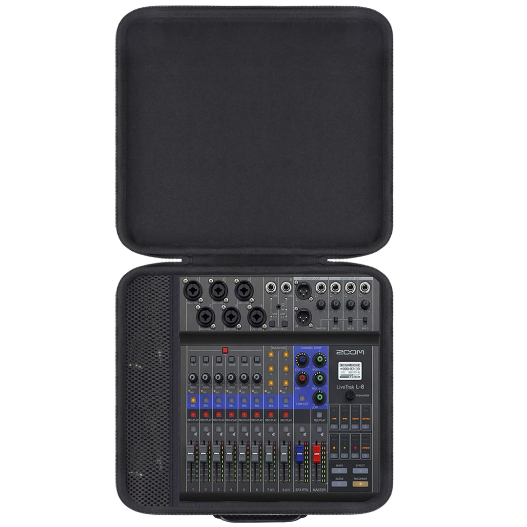 co2CREA Hart Reise Schutz Hülle Etui Tasche für Zoom LiveTrak Podcast L-8 Digital Mixer/Recorder, Nu