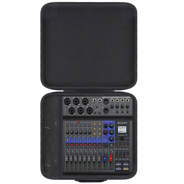 co2CREA Hart Reise Schutz Hülle Etui Tasche für Zoom LiveTrak Podcast L-8 Digital Mixer/Recorder, Nu