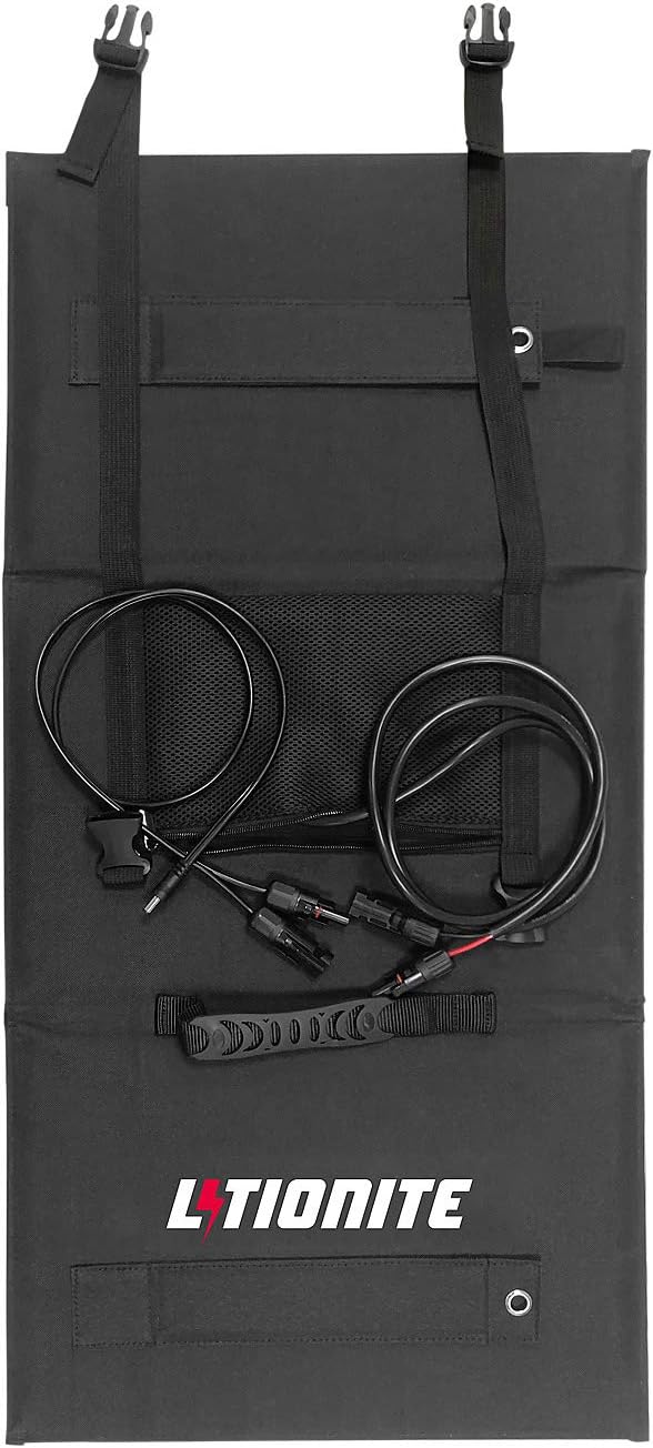 Litionite Arun 65W Faltbares und tragbares Solarpanel mit geneigter Unterstützung - DC-Kabel enthalt