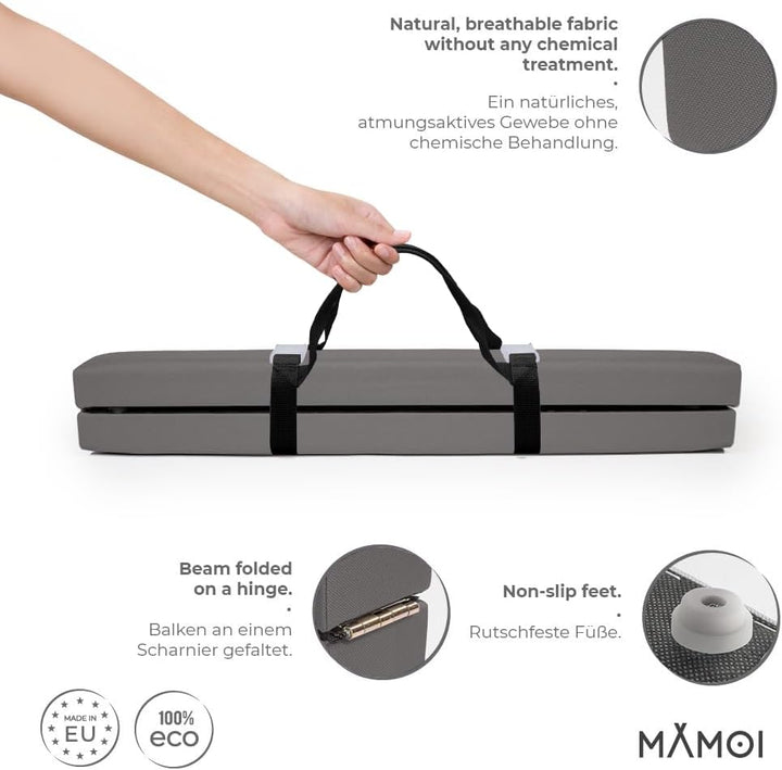 MAMOI® Schwebebalken für zuhause, Balancierbalken für Kinder, Balken Turnen klappbar, Turngeräte Ind