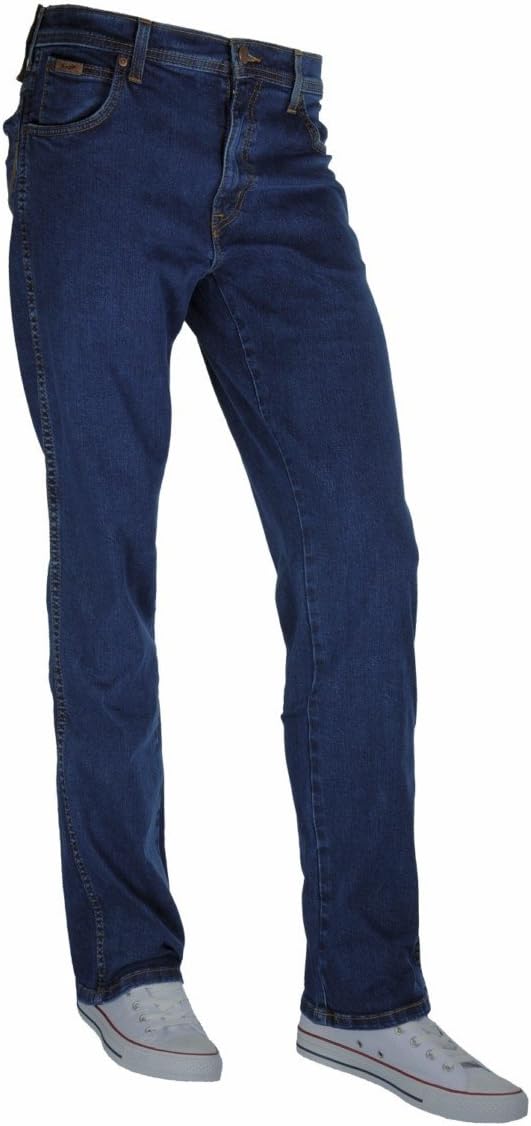 Wrangler Texas Stretch W121XU13M Herren Jeanshosen/Lang, Karotte (Tapered) 30W / 32L Blau, 30W / 32L