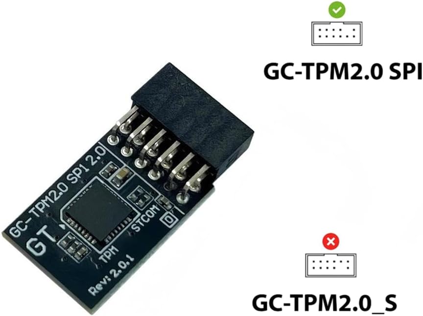 TPM 2.0 SPI 12pin SLB9670 Sicherheitsmodul für GIGABYTE B650 Gaming X AX, B650E AORUS, B650M Gaming,