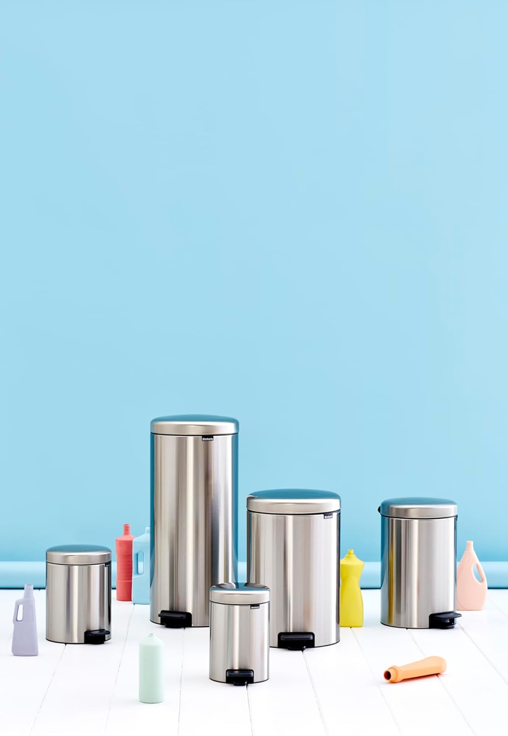Brabantia Treteimer mit Inneneimer aus Kunststoff, stahl, Matt Stahl, 30 Liter Matt Steel 30 Liter,