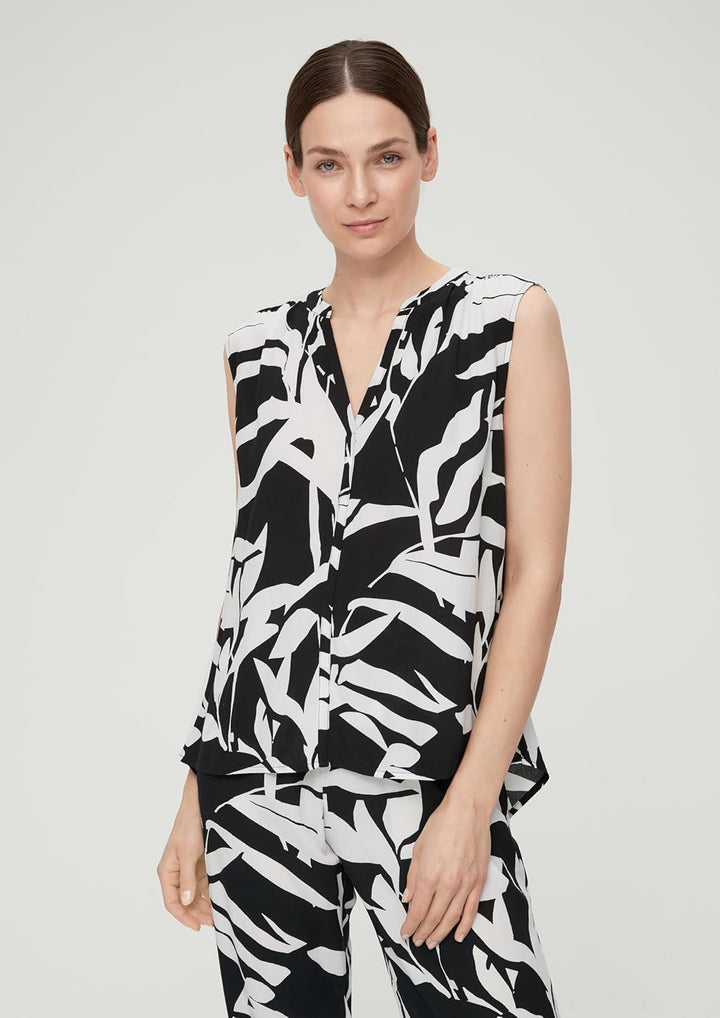 s.Oliver Viskosebluse mit Crêpestruktur 32 Schwarz, 32 Schwarz