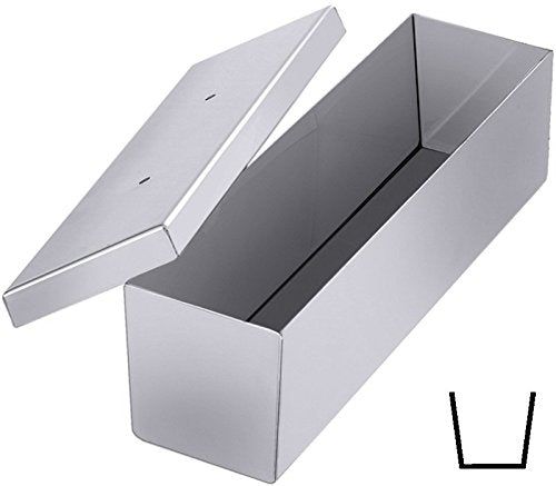 Pastetenform mit Deckel aus Edelstahl – Hochglänzend, schwere Qualität, Abmessung 30 x 8 x 7 cm | ER