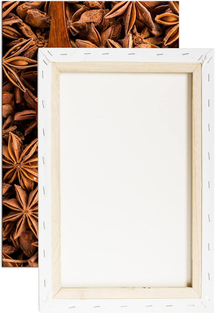 deyoli Gewürz Anise Format: 80x60 als Leinwand, Motiv fertig gerahmt auf Echtholzrahmen, Hochwertige