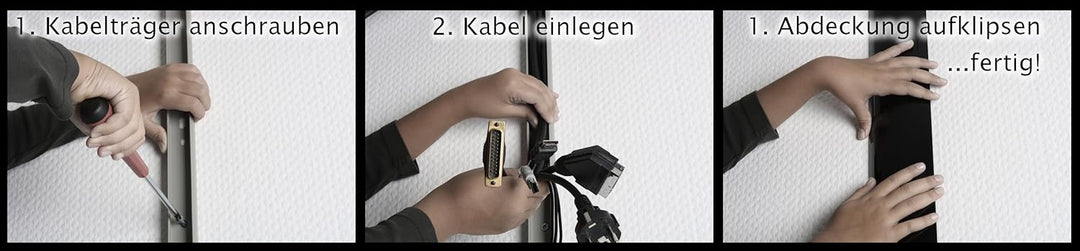 Design Kabelkanal 80mm breit lackiert in Weiss glänzend RAL9003 Alunovo Kabelschacht Leitungskanal I