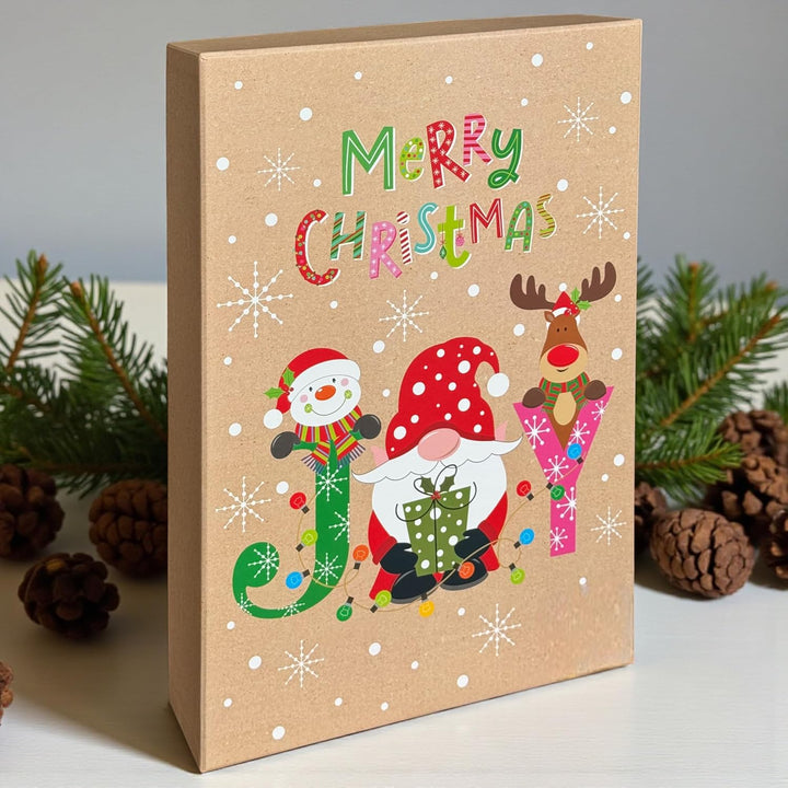 MIJOMA Adventskalender „JOY“ – 24 Boxen zum Befüllen – Wiederverwendbar aus Karton – Weihnachtskalen