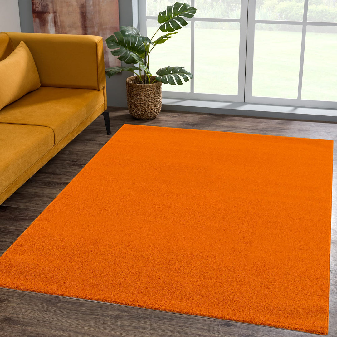 SANAT Kurzflor Teppich Wohnzimmer - Uni Modern Teppiche fürs Schlafzimmer, Arbeitszimmer, Büro, Flur