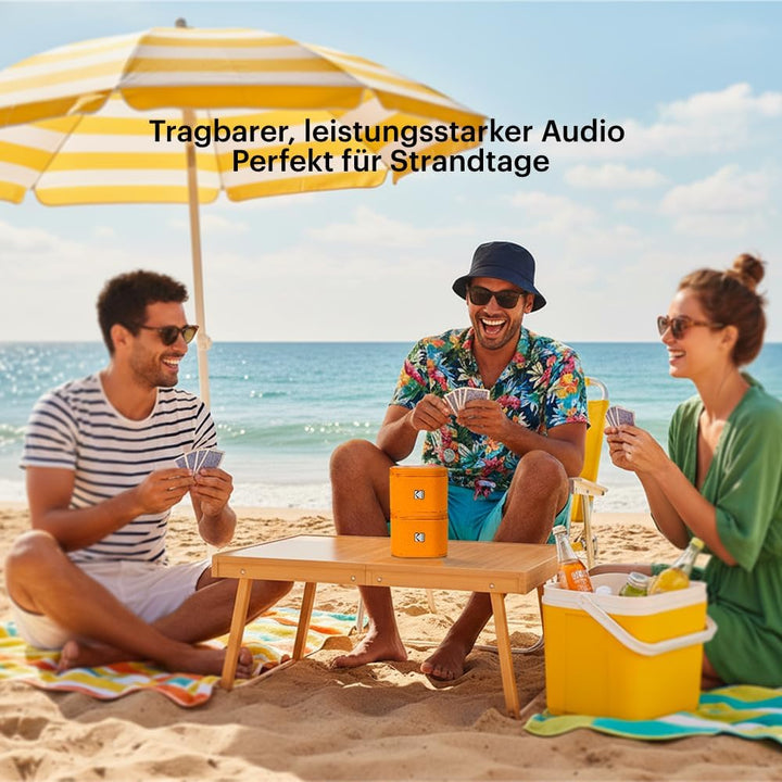 Kodak SOUNDBRIX 2er-Pack tragbare kabellose Lautsprecher – Verbindet bis zu 100 Lautsprecher – Magne