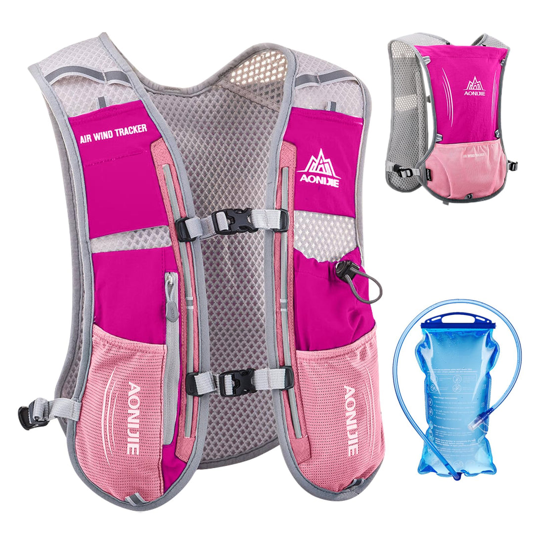 TRIWONDER 5L Ultraleichter Trinkrucksack, Trinkweste, Hydration Pack Fahrradrucksack mit 1.5L Trinkb