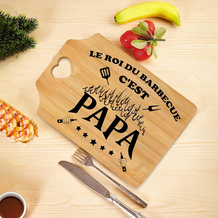 Geschenke für Papa, Bambus Schneidebrett Papa Geschenk zum Weihnachten Geburtstag Vatertag, Vatertag
