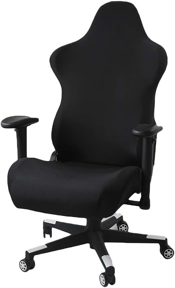 Schwarze Dehnbare Gaming-Stuhlbezüge Schonbezüge, ergonomische Büro-Computerspielstuhl-Schonbezüge f