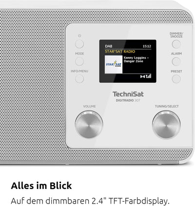 TechniSat DIGITRADIO 307 - DAB Radio (DAB+, UKW, Aux-Eingang, Kopfhöreranschluss, Favoritenspeicher,