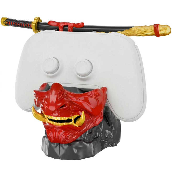 NiHome Samurai-Masken Controller Halter für PS5 Xbox Switch &amp; Headsets – Handgefertigte Resin-Skulpt