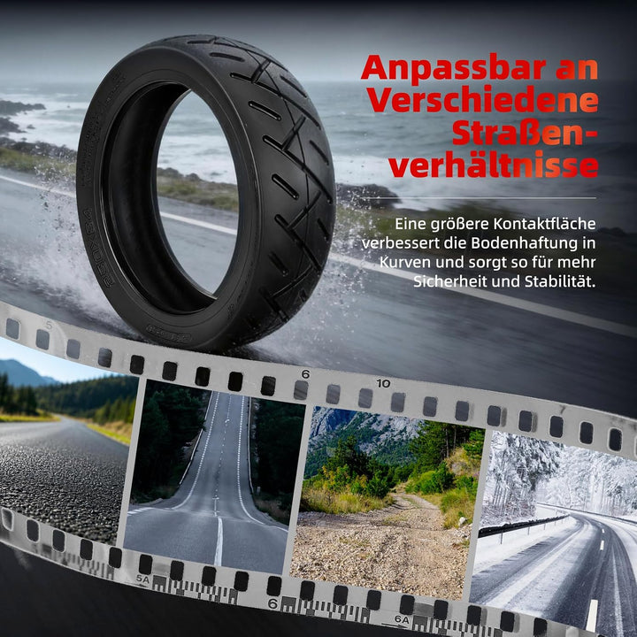 250 x 64 Strassenreifen Verdickter 10-Zoll-Luftreifen für Xiaomi 4 Ultra, Navee S65, Navee S65C Elek