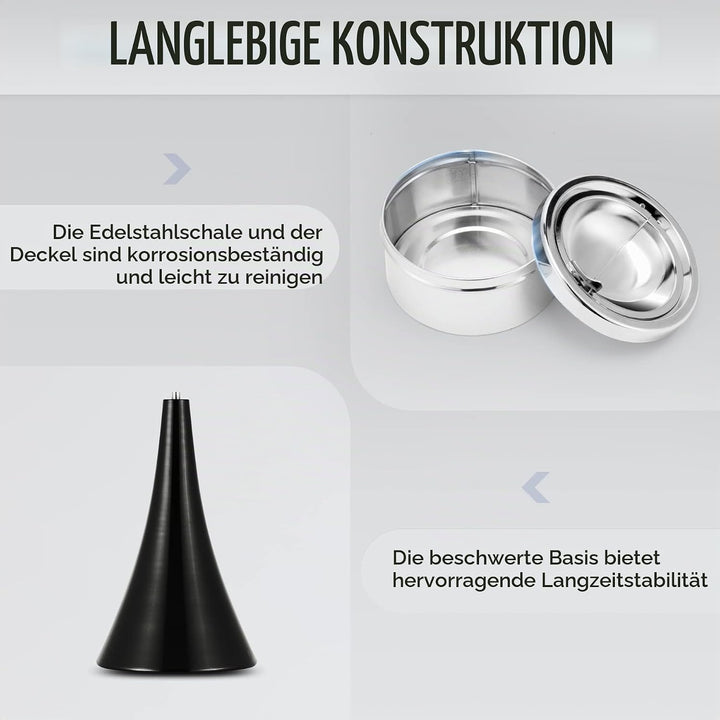 CO-Z Freistehend Aschenbecher Standaschenbecher Zigarettenschachtel mit Standfuss 55,6 cm hoch Floor