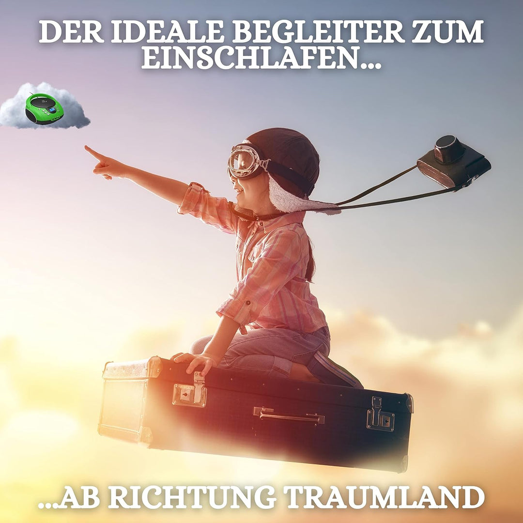 Tragbare Boombox | CD/CD-R | USB | FM Radio Player | AUX-Eingang | Kopfhöreranschluss | Kinderradio
