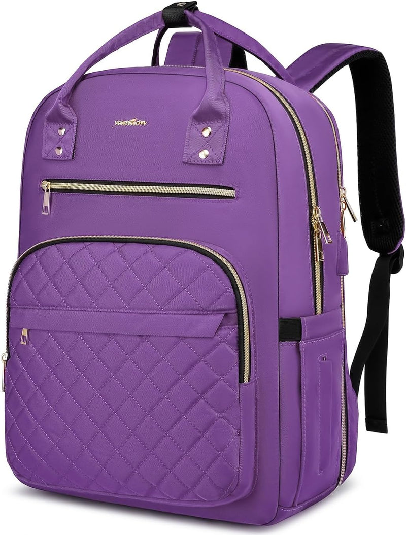 YAMTION Laptop Rucksack Damen,17.3 Zoll Schulrucksack Frauen Schultasche Mädchen Teenager Tagesrucks