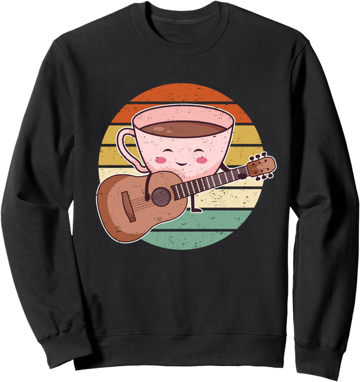 Kaffee-Tasse Gitarre Gitarrenspieler Koffein Gitarrist Sweatshirt