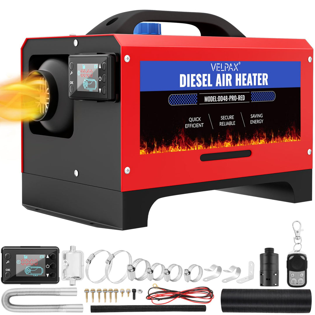 VELPAX Luft Dieselheizung Standheizung,8 kW 12 V Diesel Luftheizung All in One,LCD-Schalterdisplay 1