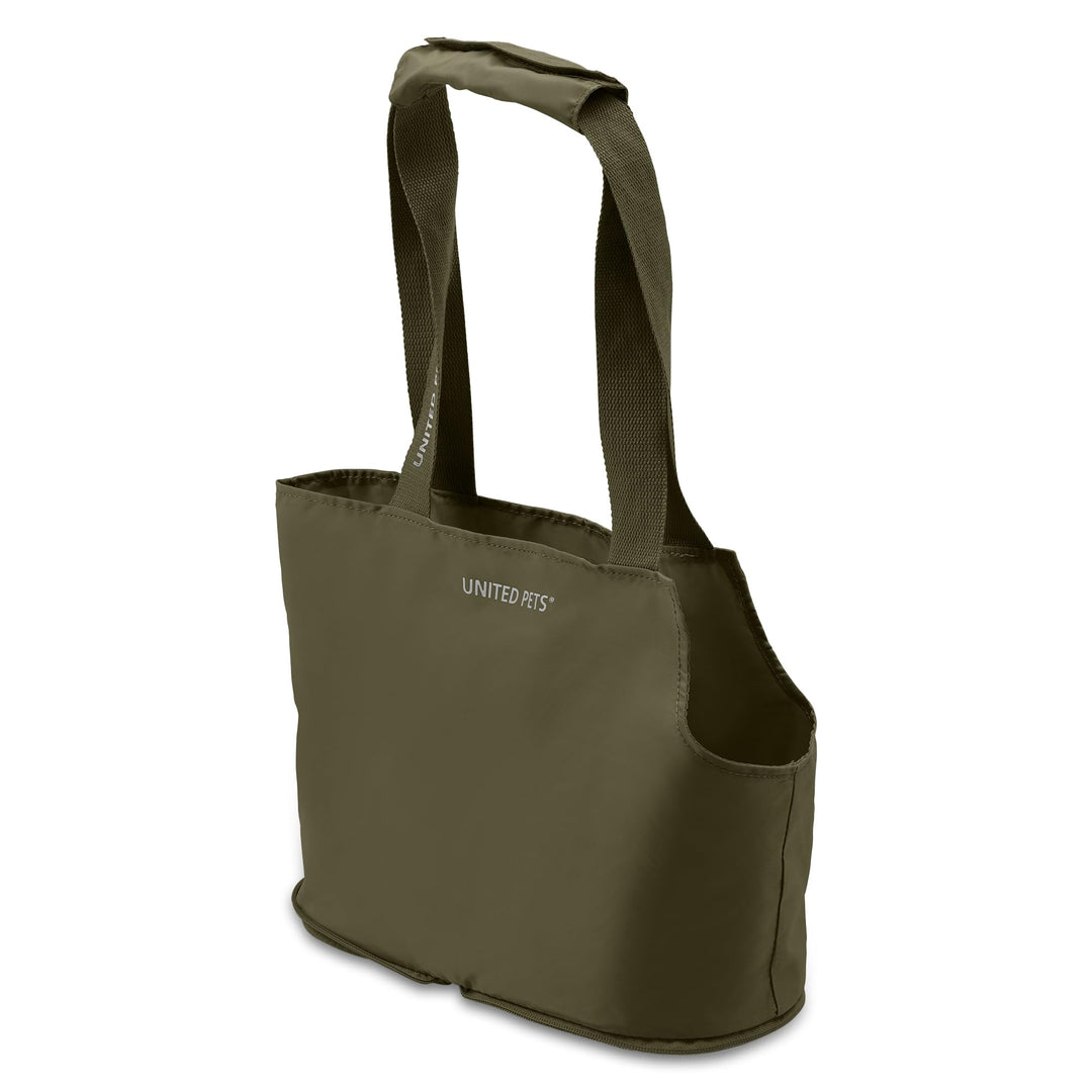 United Pets Lazy Dog Design Tragetasche für Hunde, leicht, faltbar, Grün Grün L 35 x B 15 x H 25 cm