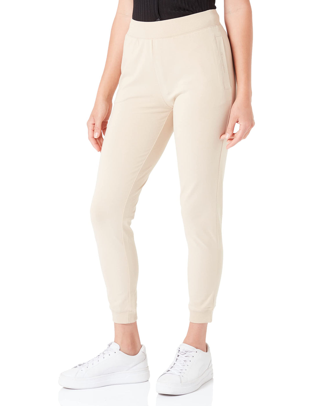 Champion Damen Legacy American Classics Pocket Logo High Waist Rib Cuff Trainingshose M Braun Taupe,