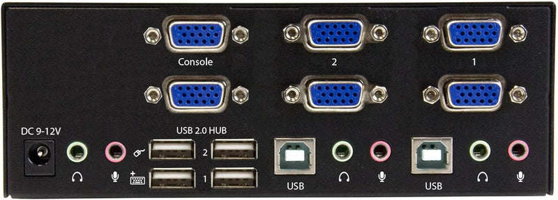 StarTech.com 2 Port KVM Switch mit Dual-VGA und 2-fach USB Hub - USB 2.0 2 Port VGA - Dual Monitor,