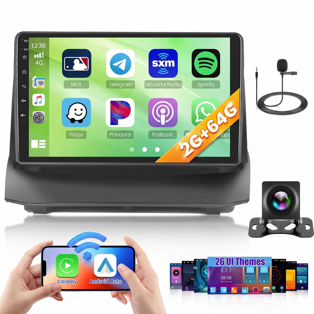 Hikity 2G 64G Android 15 Autoradio Für Ford Fiesta MK6 2009-2017 mit Wireless Carplay Android Auto,9