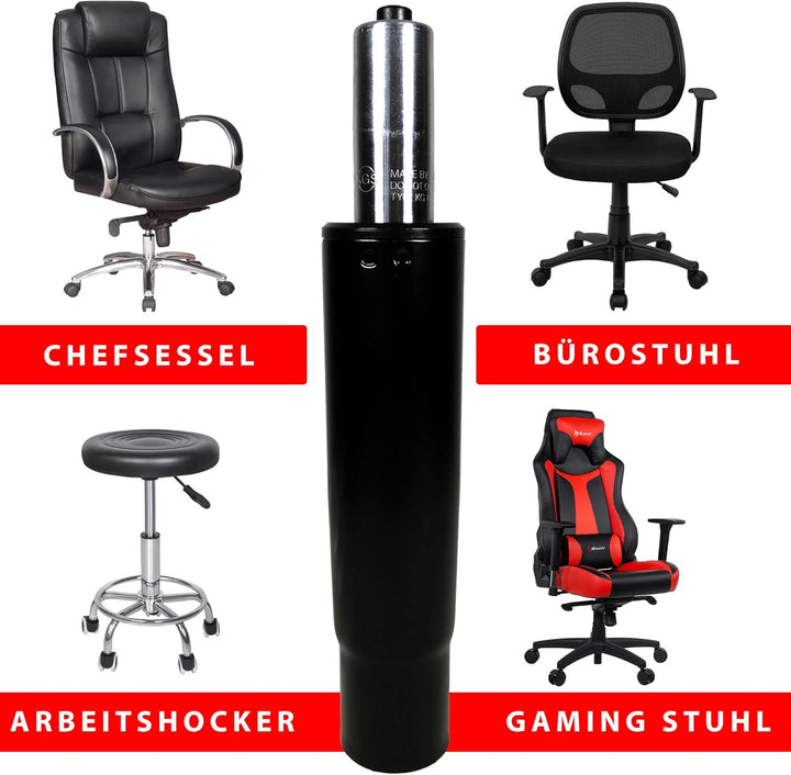 MYNEEED Bürostuhl Gasfeder - Gasdruckfeder Belastbar bis 200 kg - Gasdruckdämpfer für Drehstuhl, Che