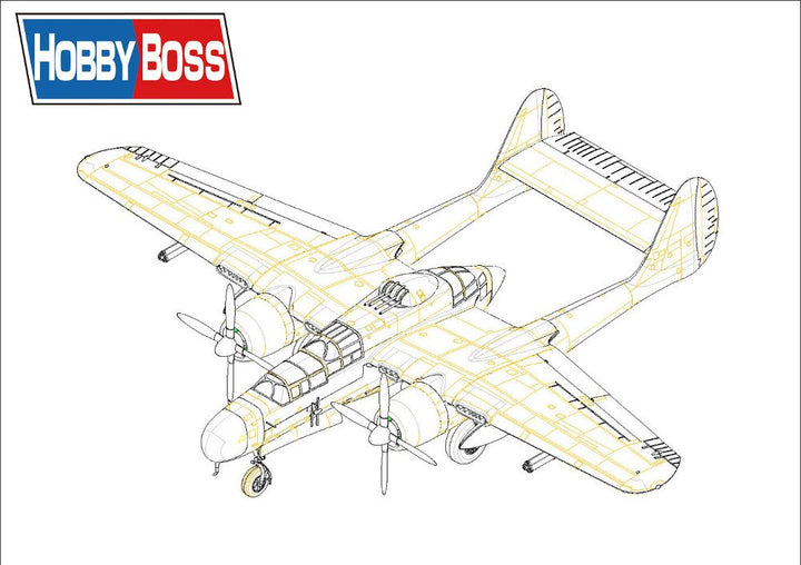 Hobby Boss 387262 US P-61B 1/72 P61B Black Widow Modellbausatz, verschieden