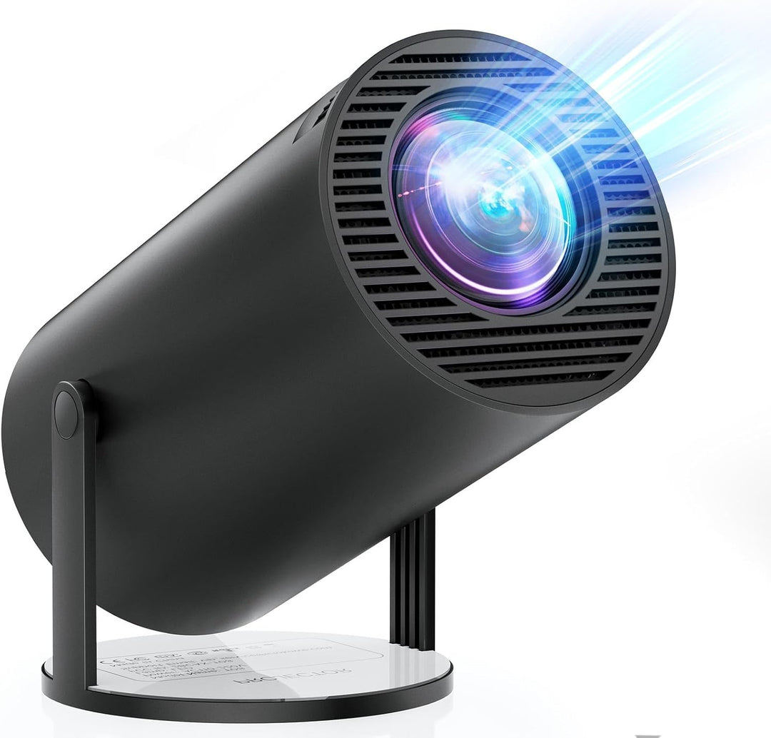 [Built-in Apps & Android 11.0] Mini Beamer Tragbarer 18000 Lux Projektor 4K Supported unterstützt 18