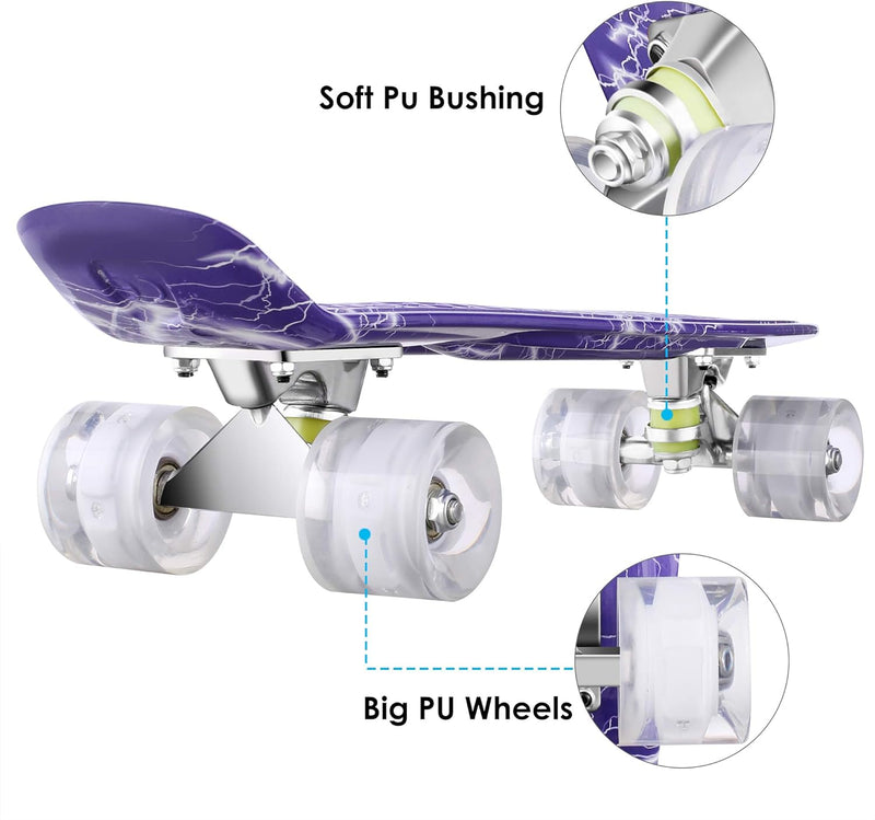 WeSkate Unisex – Kinder Jugendliche Erwachsene Ywhb-12 Skateboard L Violett, L Violett