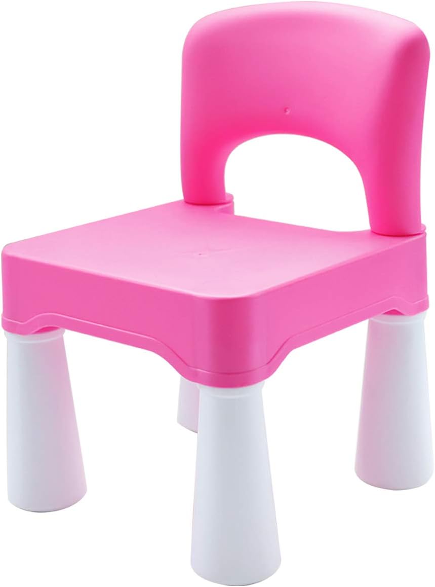 burgkidz Kinder-Schreibtischstuhl - Belastbar 100 kg, rutschfest, Rosa | Ergonomischer Rückenlehne,