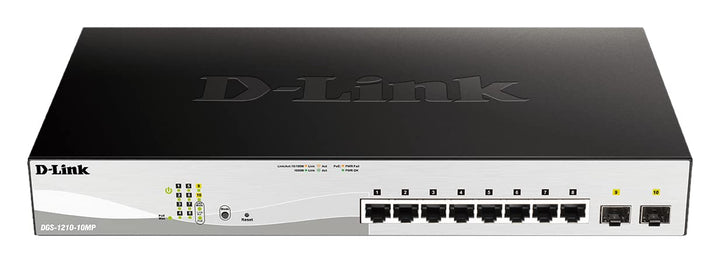 D-Link DGS-1210-10MP/E Gigabit Smart+ Managed Switch (8 x 10/100/1000 Base-T PoE-Ports und 2 x 100/1