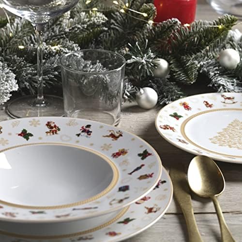 Tischplatte Geschirr Weihnachtsteller 3 Stück (28-25-22 cm) Xmas