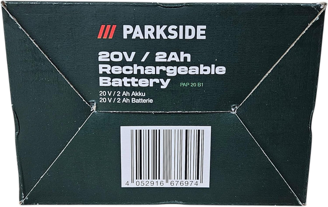 Parkside PAP20A1 Battery 20 V with Capacity 2 Ah for X20Vteam Series Devices Example Drills, Saws, S