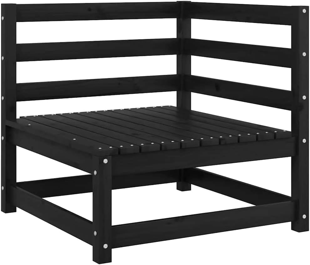 vidaXL Garten Ecksofa mit Kissen, Modular Gartenmöbel, Sofa Lounge Sessel für Garten Terrasse Balkon