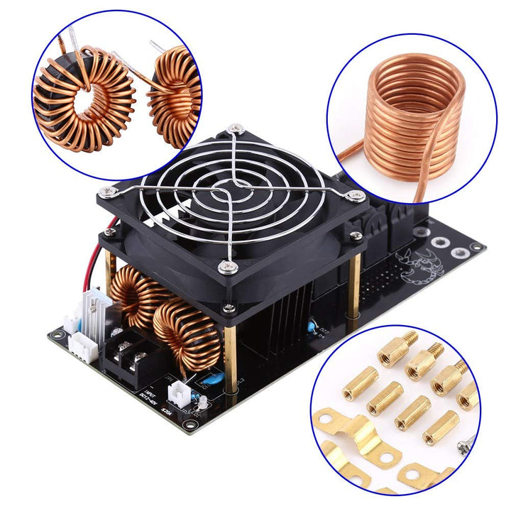 Heating Module, DC12-36V 20A 1000W ZVS Portable Anti Static Induction Heating Module Heater With Cop