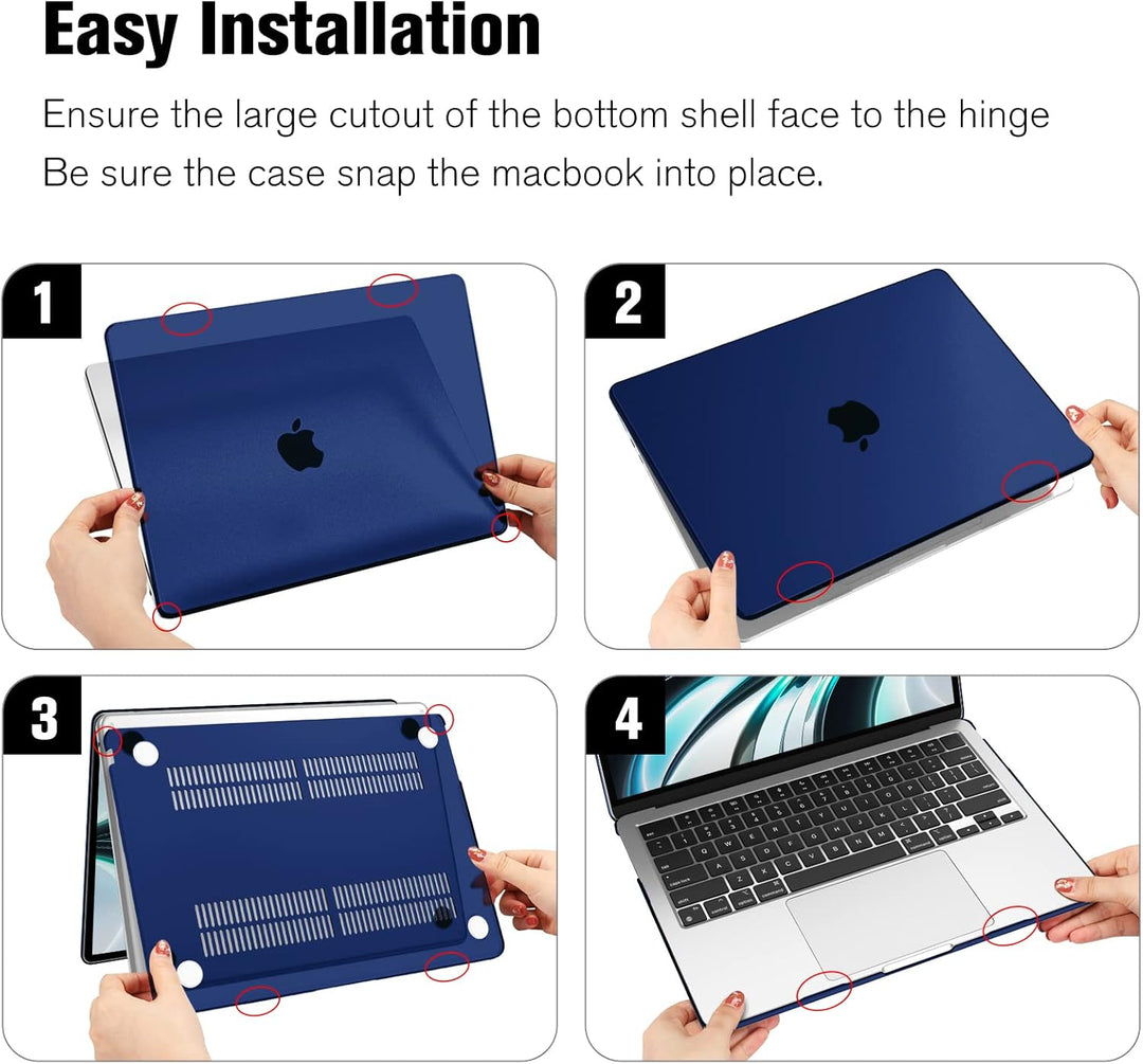 Fintie Hülle Kompatibel mit MacBook Air 13,6 Zoll M5 M4 M3 M2 (2026-2022) A3449 A3240 A3113 A2681, U