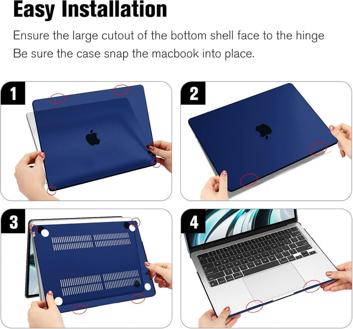 Fintie Hülle Kompatibel mit MacBook Air 13,6 Zoll M5 M4 M3 M2 (2026-2022) A3449 A3240 A3113 A2681, U
