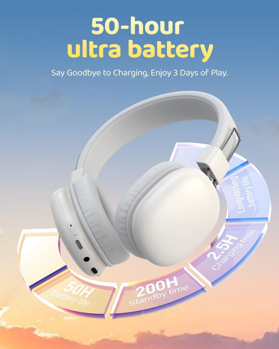 Bluetooth Kopfhörer Kinder, Over Ear Kinderkopfhörer mit Klinkenstecker, Bluetooth5.4, 85/94dB Lauts