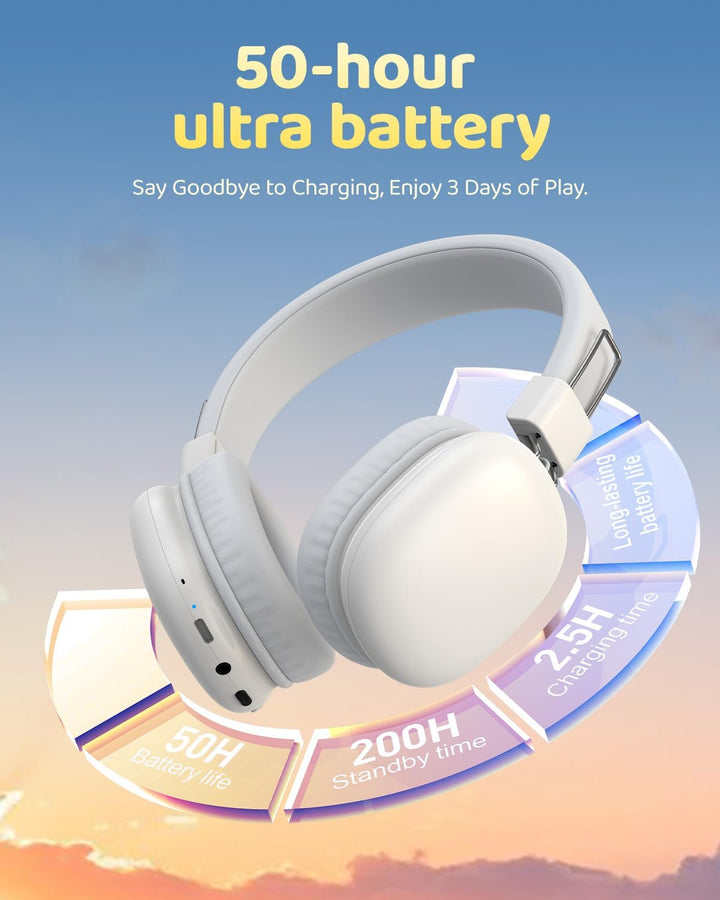 Bluetooth Kopfhörer Kinder, Over Ear Kinderkopfhörer mit Klinkenstecker, Bluetooth5.4, 85/94dB Lauts